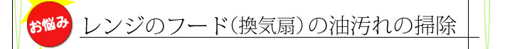 レンジのフード(換気扇)の油汚れのお掃除