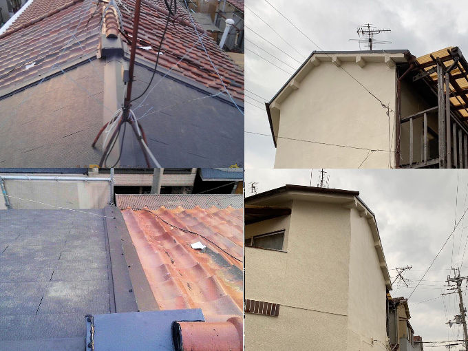 戸建て 大阪府松原市Ｎ様邸　台風被害による外壁補修・屋根工事　施工例
