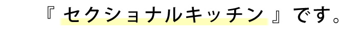 『 セクショナルキッチン 』です。